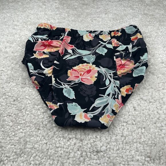 Torrid Floral High Rise Ruched Swim Bottom - Picture 3 of 7